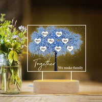 Thumbnail for Personalized Together We Make Family Lamp With Wooden Oval Stand, Gift For Family Member