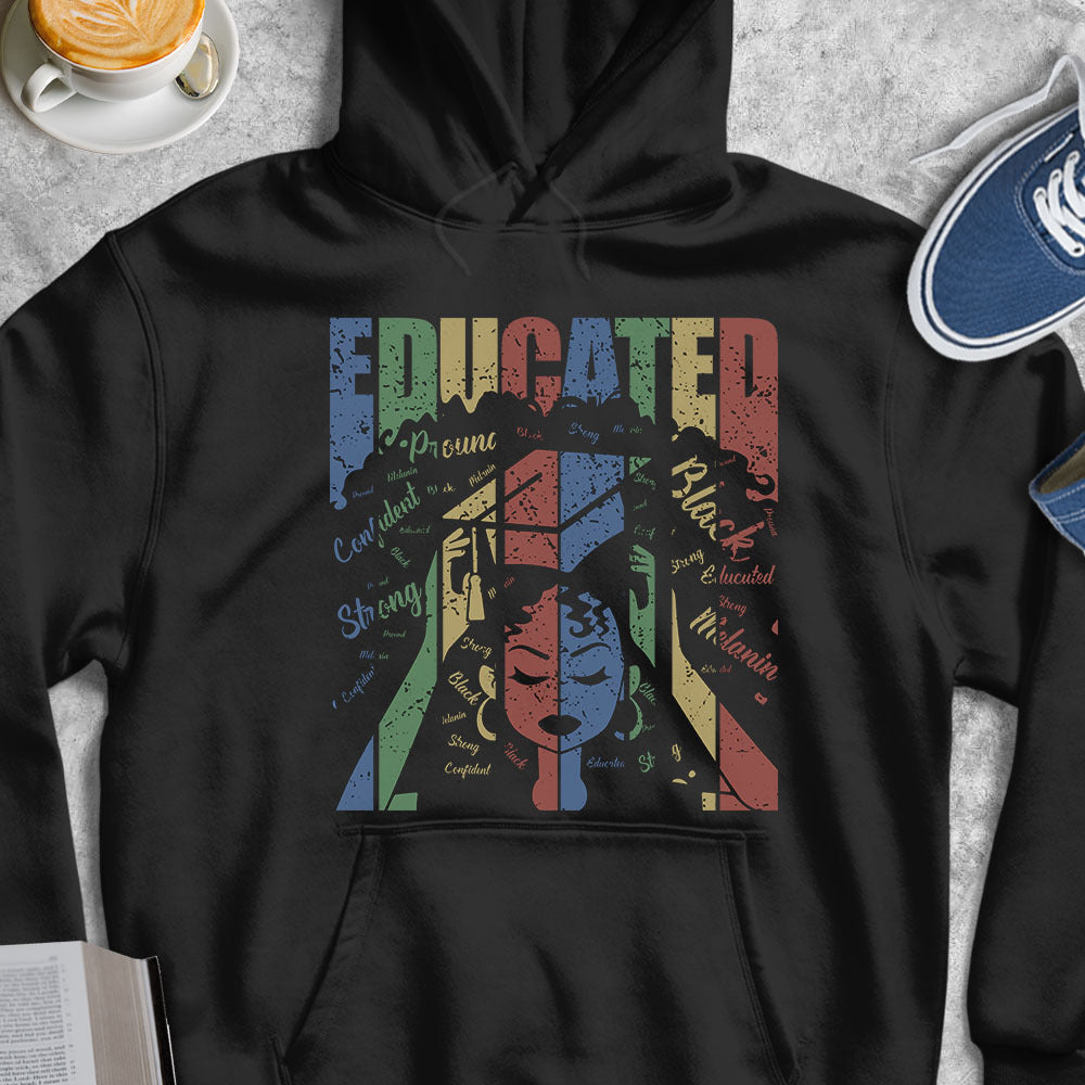 Educated Black Girl Magic Graduation T-Shirt, African Queen