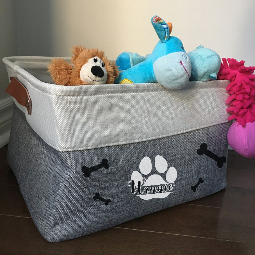 Custom Pet Name Toy Storage, Dog Toy Bin