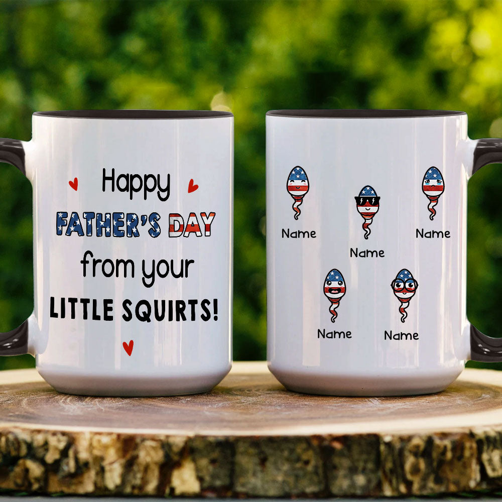 Happy Father's Day From Your Little Squirts Personalized Mug