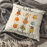 Thumbnail for 'Tis The Season Dog Fall Pillow, Custom Pet Pumpkin Huyen-Thuy