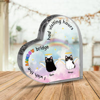 Thumbnail for The Rainbow Bridge Had Visiting Hours - Cat Memorial Gift - Heart Acrylic Plaque  - Heart Acrylic Plaque ChiThuy