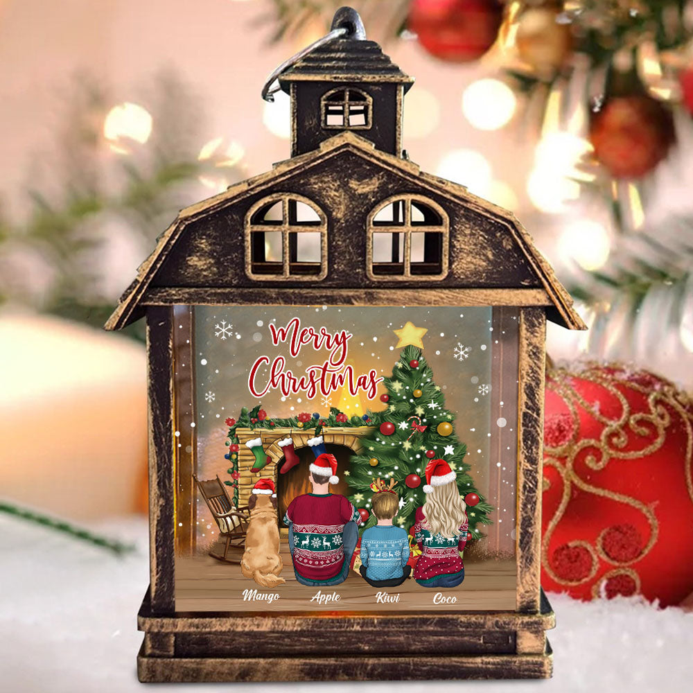 Personalized House Lantern - Christmas Gift For Family - Merry Christmas Family