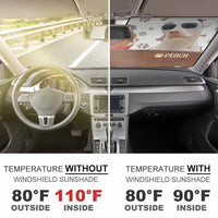 Thumbnail for Upload Pet Photo Leather Pattern Car Sunshade, Gift For Dog & Cat Lovers Dung-YEN