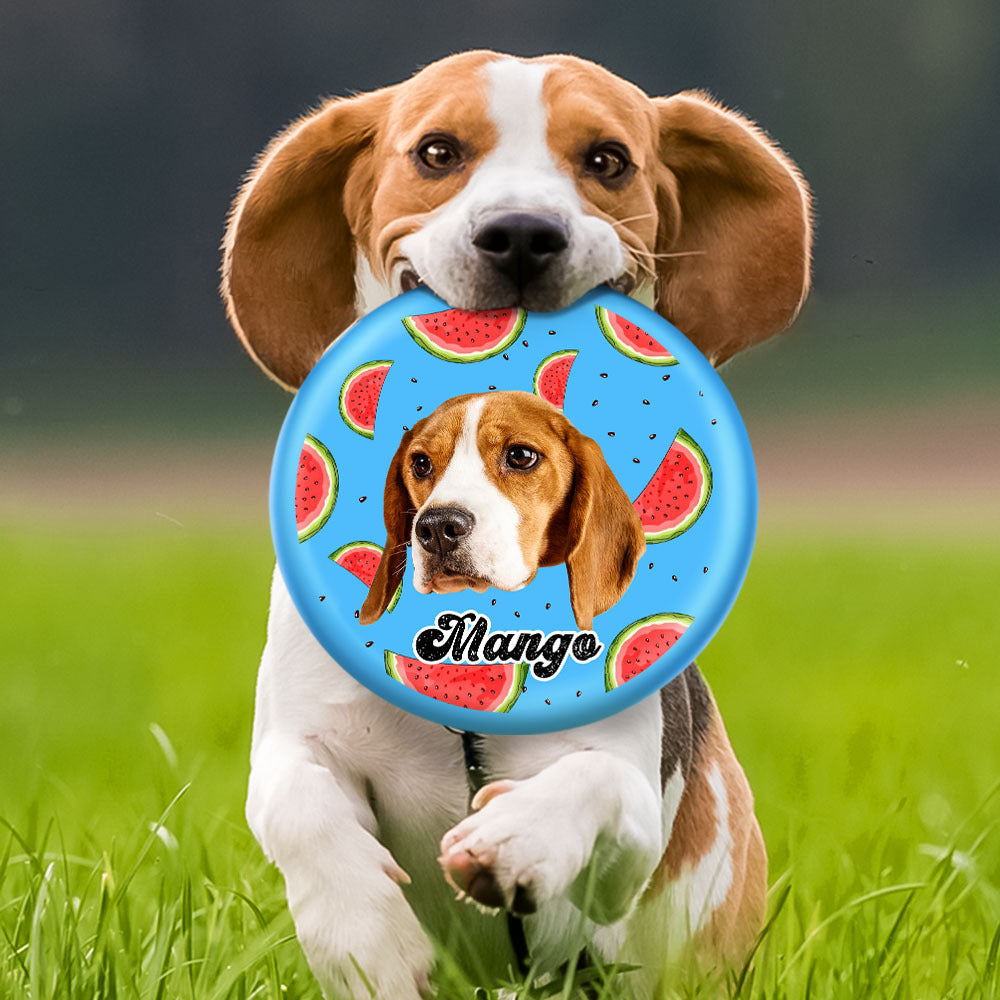 Custom Dog Face Cutout Photo Flying Disc, Gift For Dog Lover, Dog Frisbee