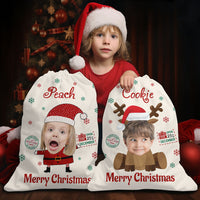 Thumbnail for Personalized Santa Sack - Christmas Gift For Family - Face Photo Cutout Santa Snowman Elf Reindeer