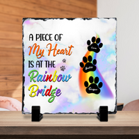 Thumbnail for A Piece Of My Heart, Hologram Printed Slate Photo- Pet Memorial Gift - Jonxifon