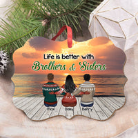 Thumbnail for Personalized Family Members Brother Sister MDF Ornament CHI-YEN