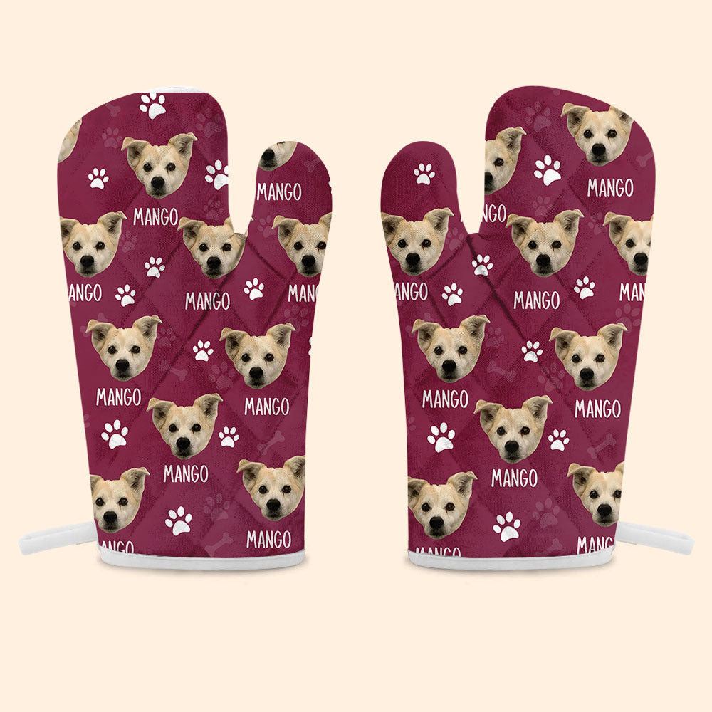 Custom Paws Dog Cat Oven Mitts & Potholder, Pet Lover Gift YHN-THUY