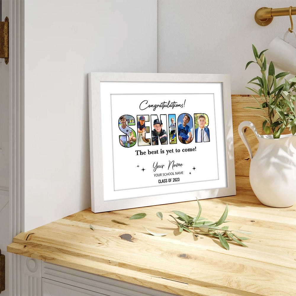 Custom Happy Graduation Photo Picture Frame, Graduation Gift