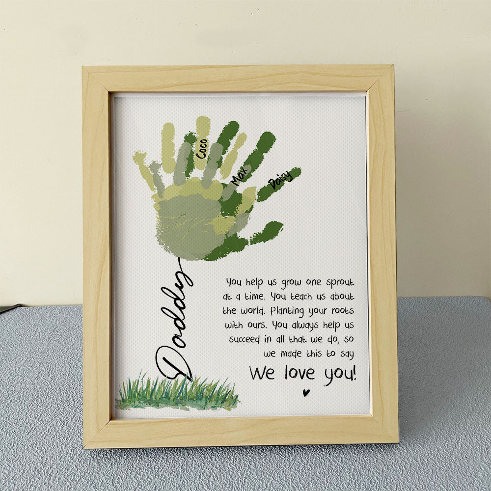 You Help Us Grow One Sprout Photo Frame, Kids Handprint Keepsake