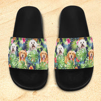 Thumbnail for Dog Tropical Summer Dog Lovers Slide Sandals, Photo Upload Gift