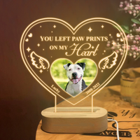 Thumbnail for Custom I'll Hold You In My Heart Photo Lamp With Wooden Oval Stand, Memorial Gift