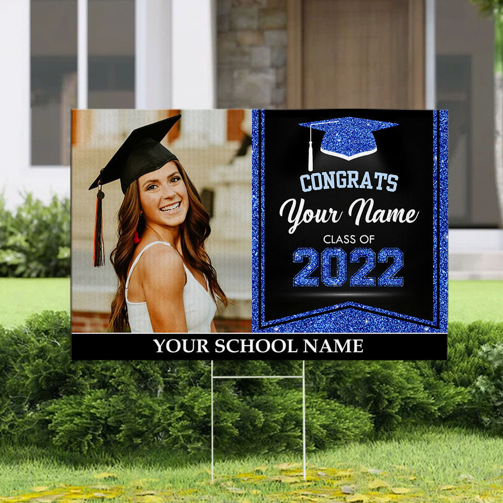 Photo Graduation Lawn Sign With Stake, Graduation Decoration