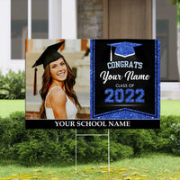 Thumbnail for Photo Graduation Lawn Sign With Stake, Graduation Decoration