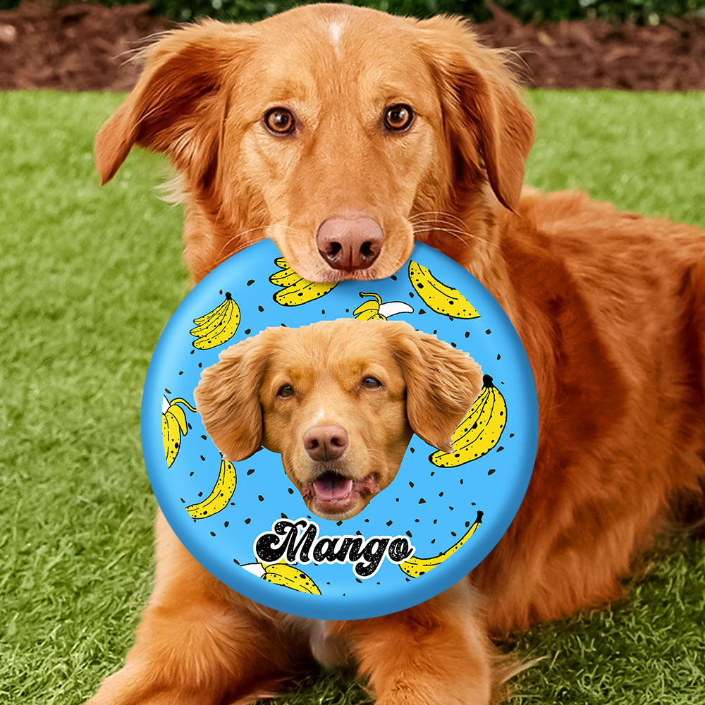 Custom Dog Face Cutout Photo Flying Disc, Gift For Dog Lover, Dog Frisbee