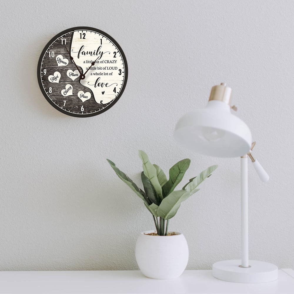 Personalized Family A Whole Of Love Wall Wooden Clock, Gift For Family CHI-THUY