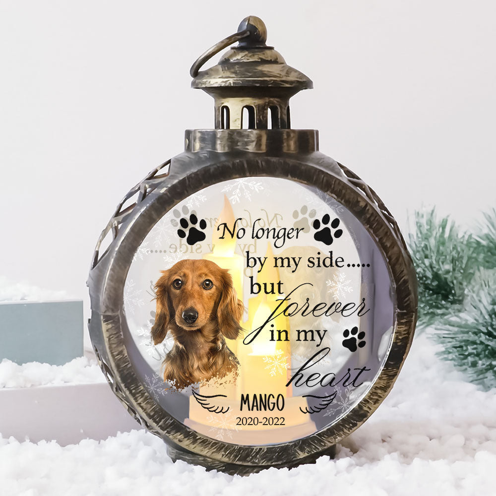 Custom No Longer By Our Side Pet Memorial LED Light Ornament, Memorial Gift YHN-THUY