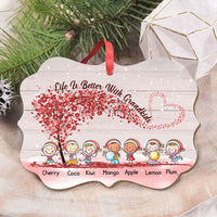 Thumbnail for Personalized Life Is Better With Grandkids Printed Wood Benelux Ornament, Christmas Gift For Mom Grandma CHI-THUY