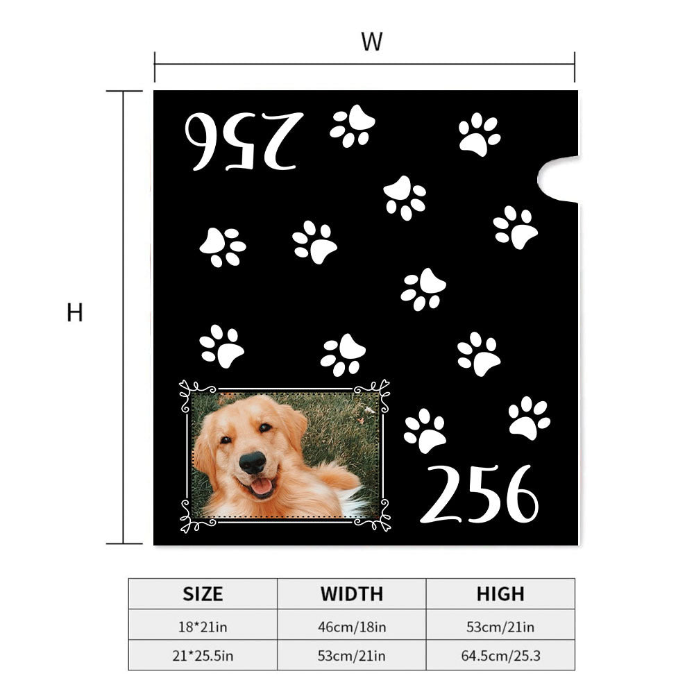 Paw Prints With Photo House Number Mailbox Cover, Pet Lover Gift YHN-THUY