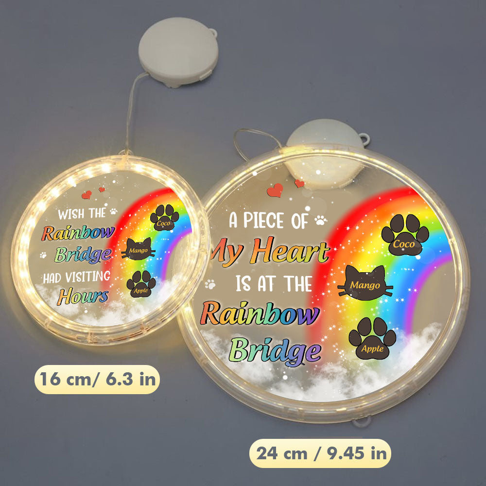 Personalized Led Acrylic Ornament - Memorial Gift For Pet Lovers - Rainbow Bridge Dog Cat Loss