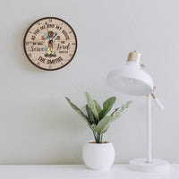 Thumbnail for Personalized Family Name We Serve The Lord Wall Wooden Clock, Gift For Family CHI-THUY