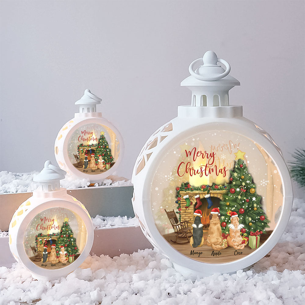 Custom Merry Christmas With Dog Cat LED Light Ornament, Christmas Gift YHN-THUY