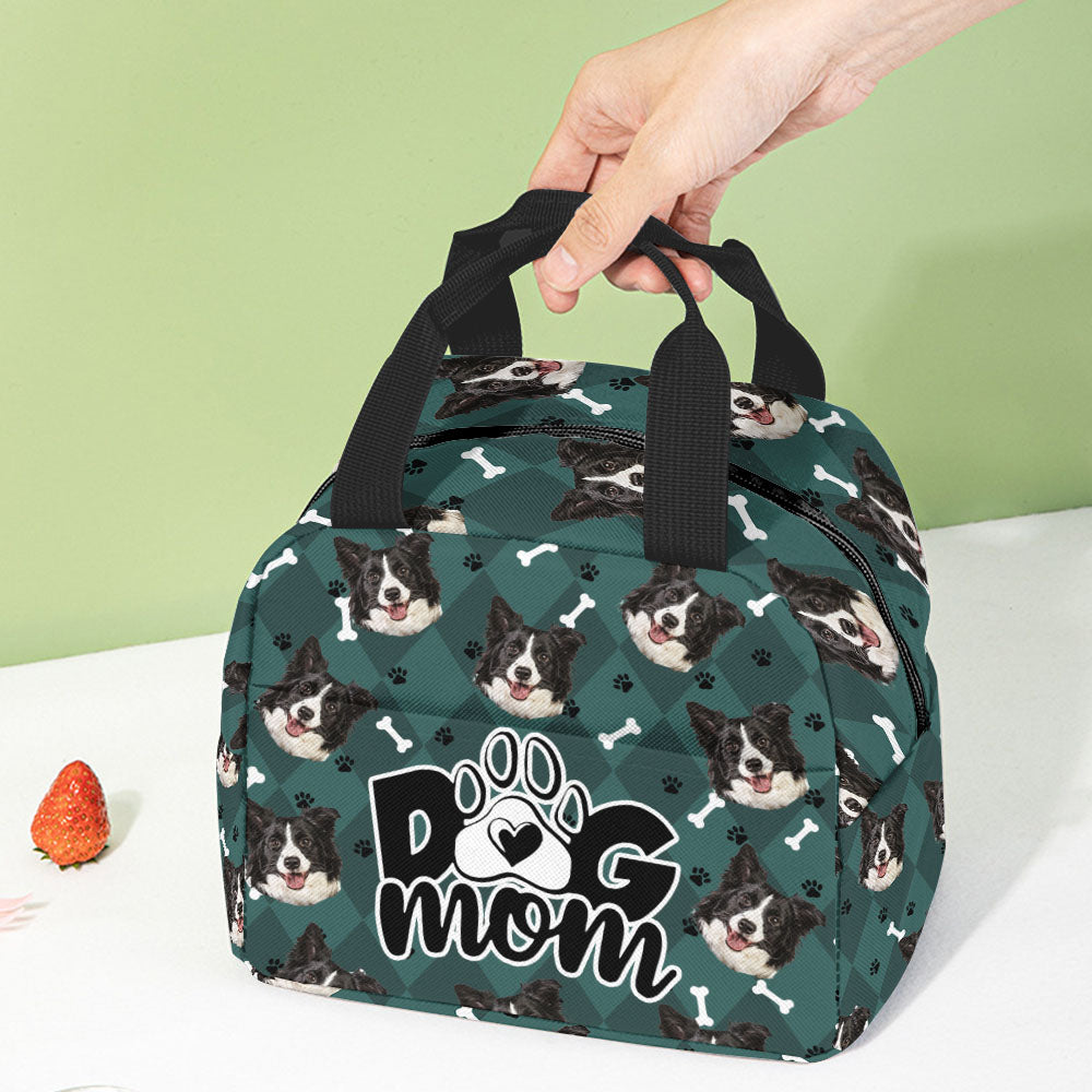 Upload Pet Image With Name Multicolor Lunch Bag, Gift For Dog Cat Lovers AI