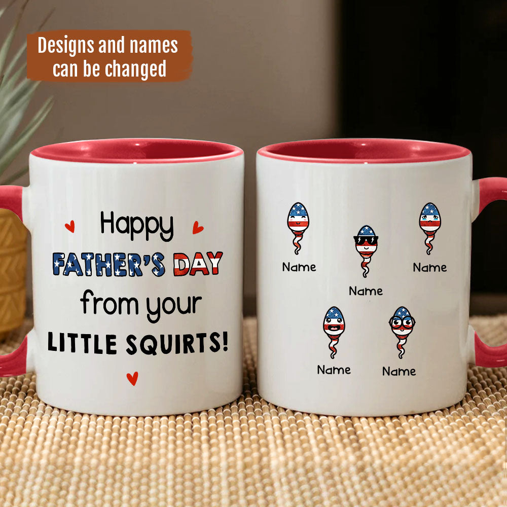 Happy Father's Day From Your Little Squirts Personalized Mug