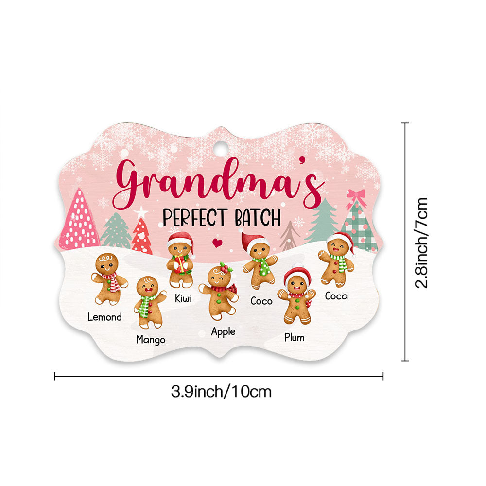 Personalized Mom Grandma Perfect Batch Grandkids Printed Wood Ornament, Christmas Gift For Grandparent CHI-THUY