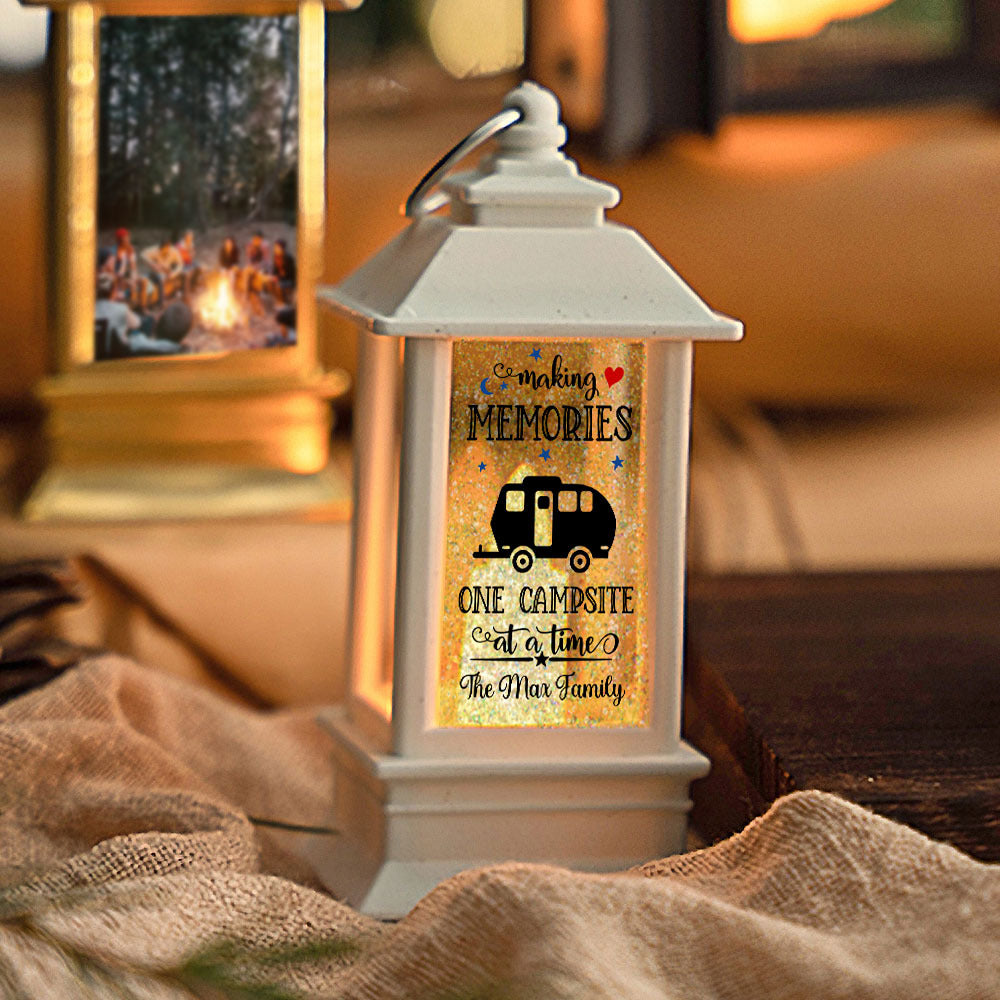 Custom Making Memories One Campsite RV Camping Lantern, Gift For Camper