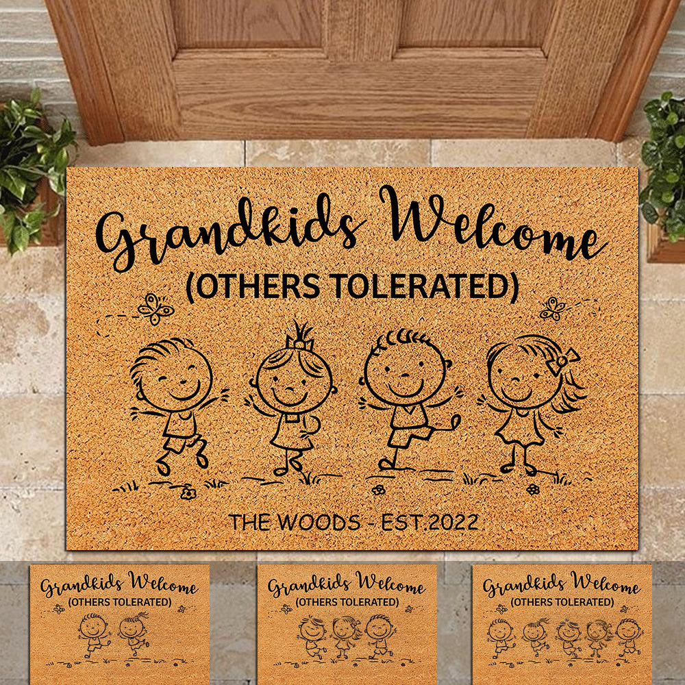 Grandkids Welcome Others Tolerated Grandma Doormat