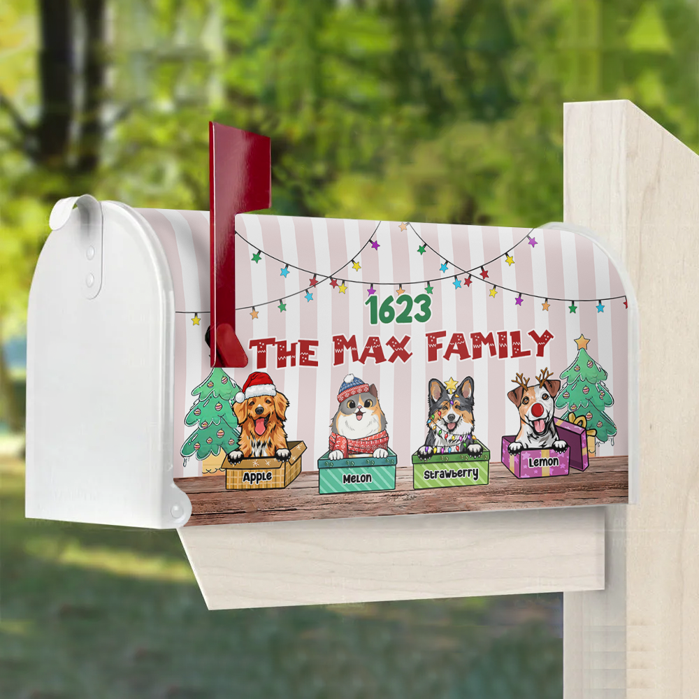 Custom Naughty Cats And Dogs Mailbox Cover, Christmas Gift MD-M221026001 YHN-THUY