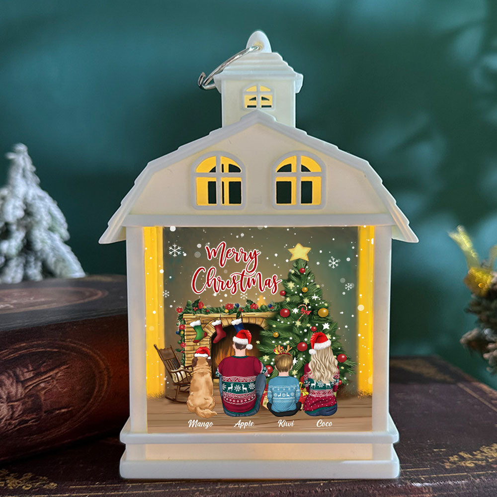 Personalized House Lantern - Christmas Gift For Family - Merry Christmas Family