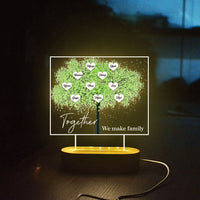 Thumbnail for Personalized Together We Make Family Lamp With Wooden Oval Stand, Gift For Family Member