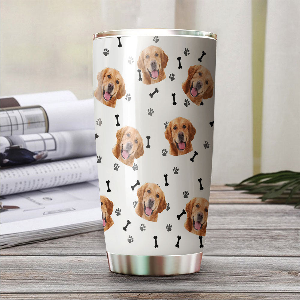 Dog Mom With Dog Photo Tumbler, Best Gift for Dog Lovers