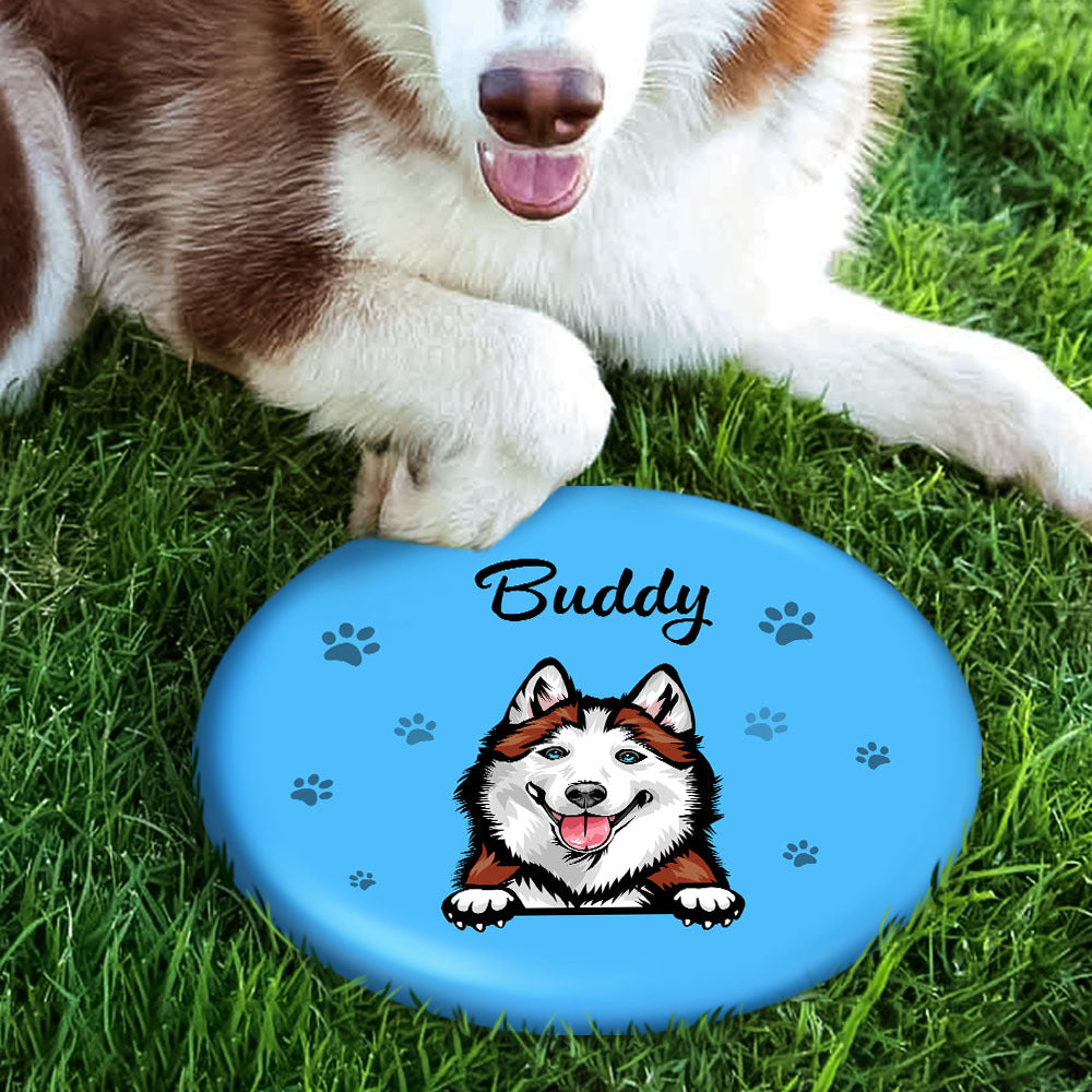 Custom Dog Cartoon Flying Disc, Gift For Dog Lover, Dog Frisbee