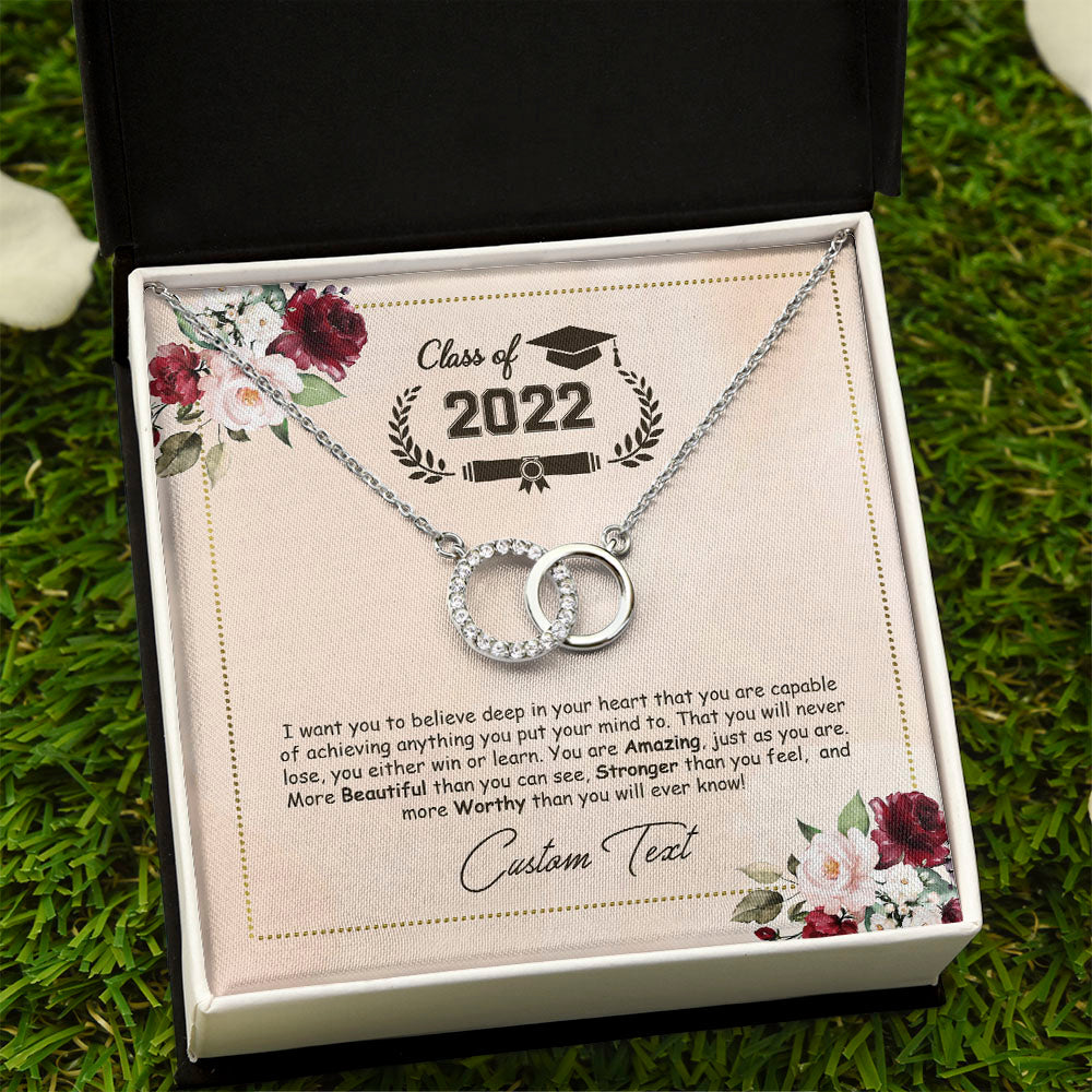 I Want You To Believe Deep In Your Heart Graduation Message Card Necklace