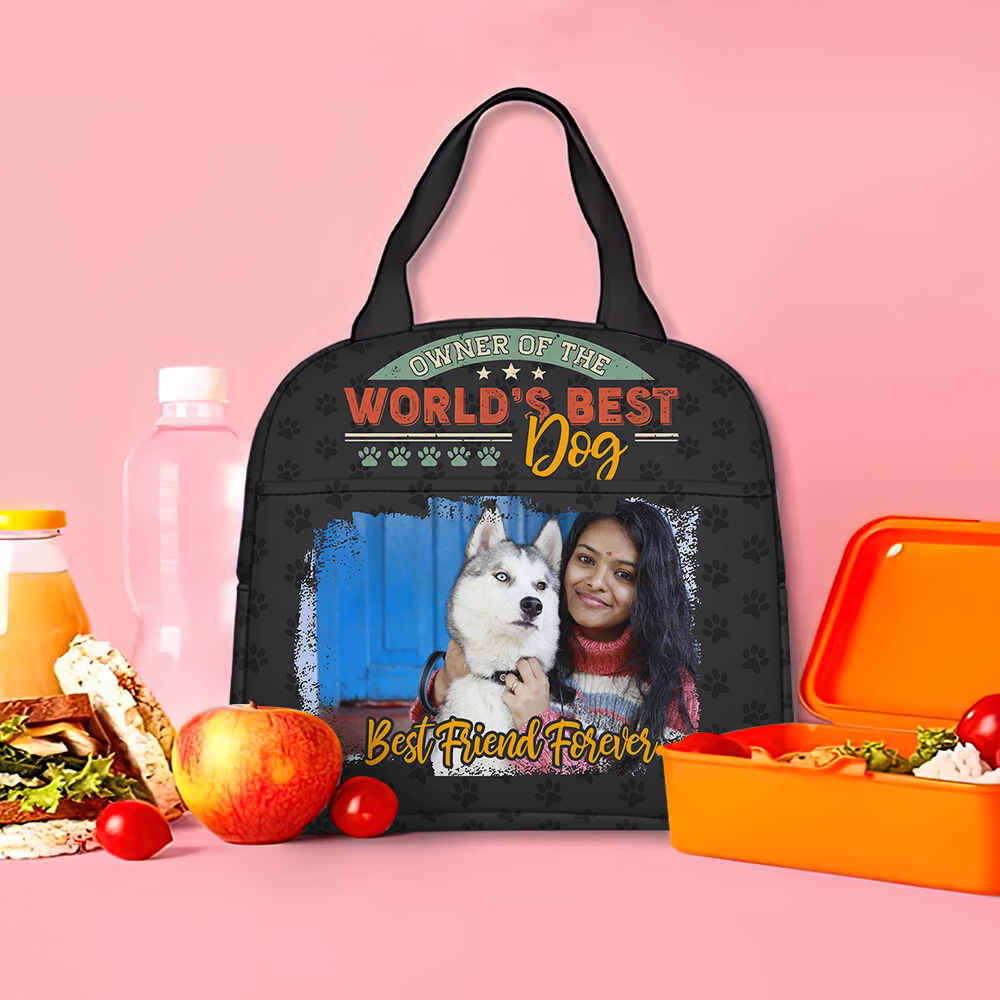 Personalized Owner Of The World Dog Cat Mom Dad Lunch Bag, Gift For Pet Lovers