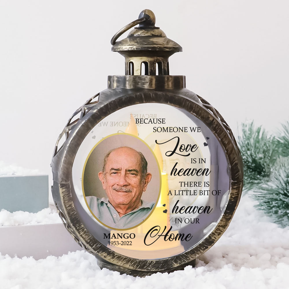 Custom Because Someone We Love Is In Heaven Memorial LED Light Ornament, Memorial Gift YHN-THUY