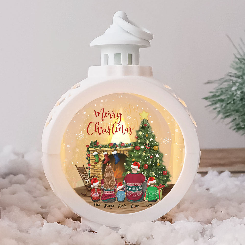 Custom Family Christmas 2022 LED Light Ornament, Christmas Gift YHN-THUY