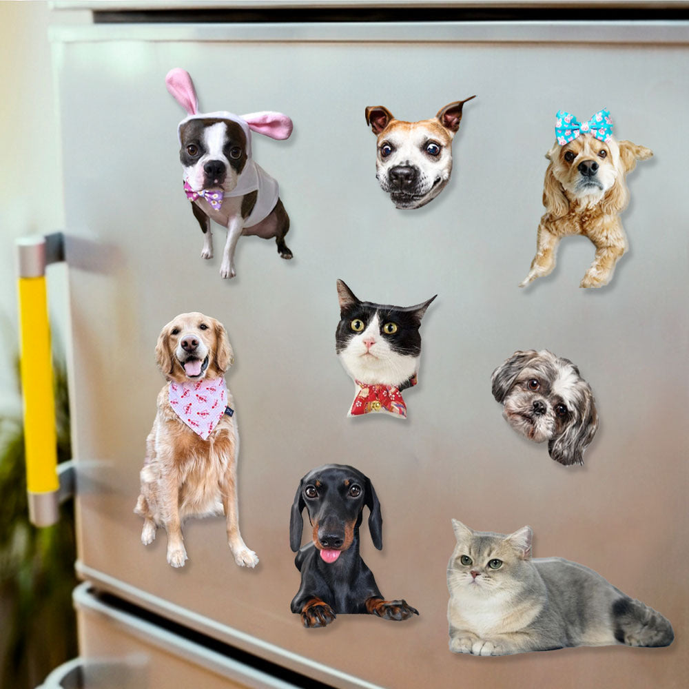 Custom Photo Pet Magnets, Fridge Magnet, Gift for Pet Lovers JonxiFon