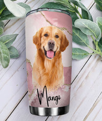 Thumbnail for Pet Portrait Photo With Name Marble Tumbler, Pet Lover Gift YHN-THUY