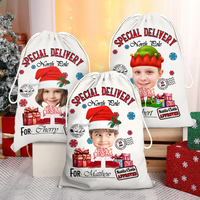 Thumbnail for Personalized Santa Sack - Christmas Gift For Family - Face Photo Santa Costumes