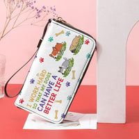 Thumbnail for Personalized Dog Mom Work Hard Dog Have Better Life Clutch Long Handbag, Gift For Mother's Day JonxiFon