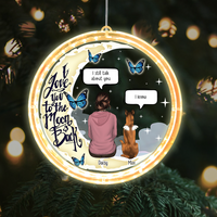 Thumbnail for Personalized I Love You To The Moon And Back Christmas Led Acrylic Ornament, Sympathy Gift For Dog Lover