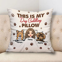 Thumbnail for Personalized This Is My Favorite Pillow Dog Cat Girl Pillow, Gift For Family