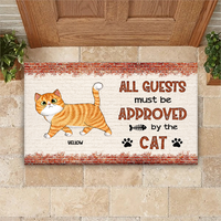 Thumbnail for Personalized All Guests Be Approved By Cats House Doormat, Decor Gift For Cat Lover CHI-THUY