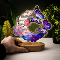 Thumbnail for Personalized Butterflies Appear When Angels Are Near Mom Dad Memorial Lamp, Symathy Gift CHI-YEN