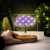 Thumbnail for Personalized Together We Make Family Lamp With Wooden Oval Stand, Gift For Family Member